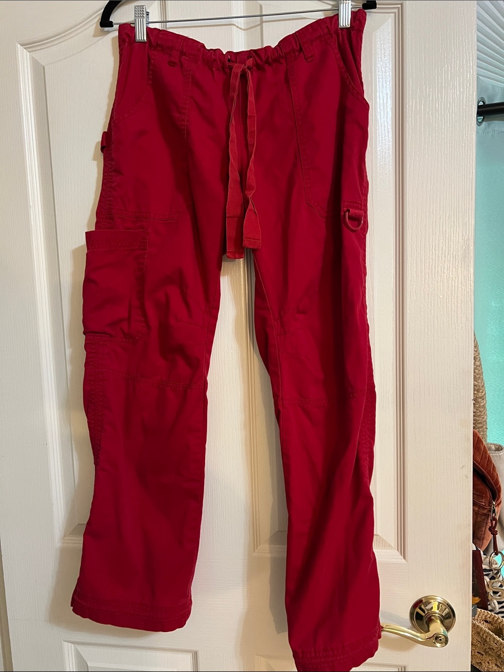 Koi Lindsey Red Cargo Scrub Pants
